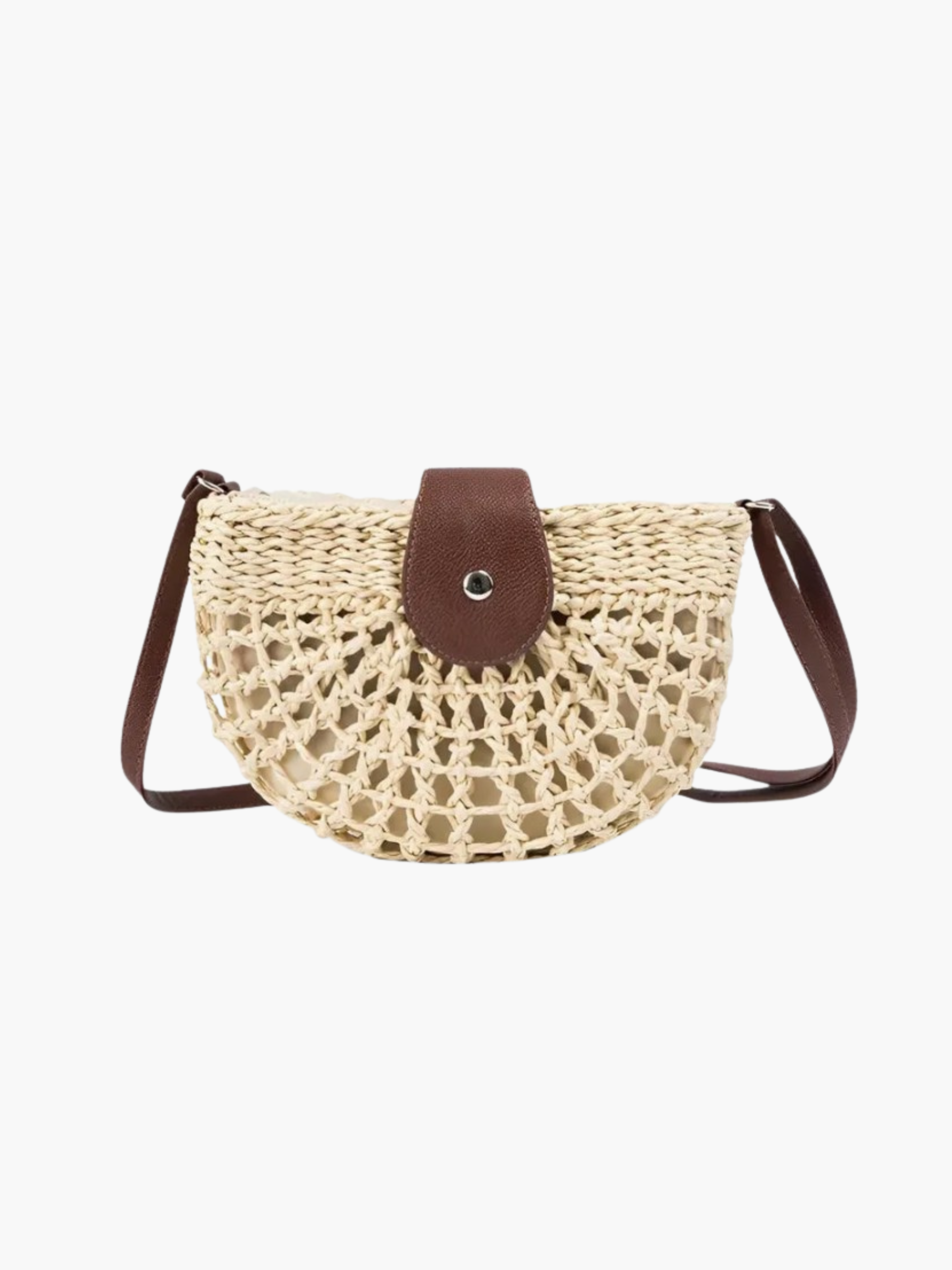 Palma Half-Moon Straw Bag