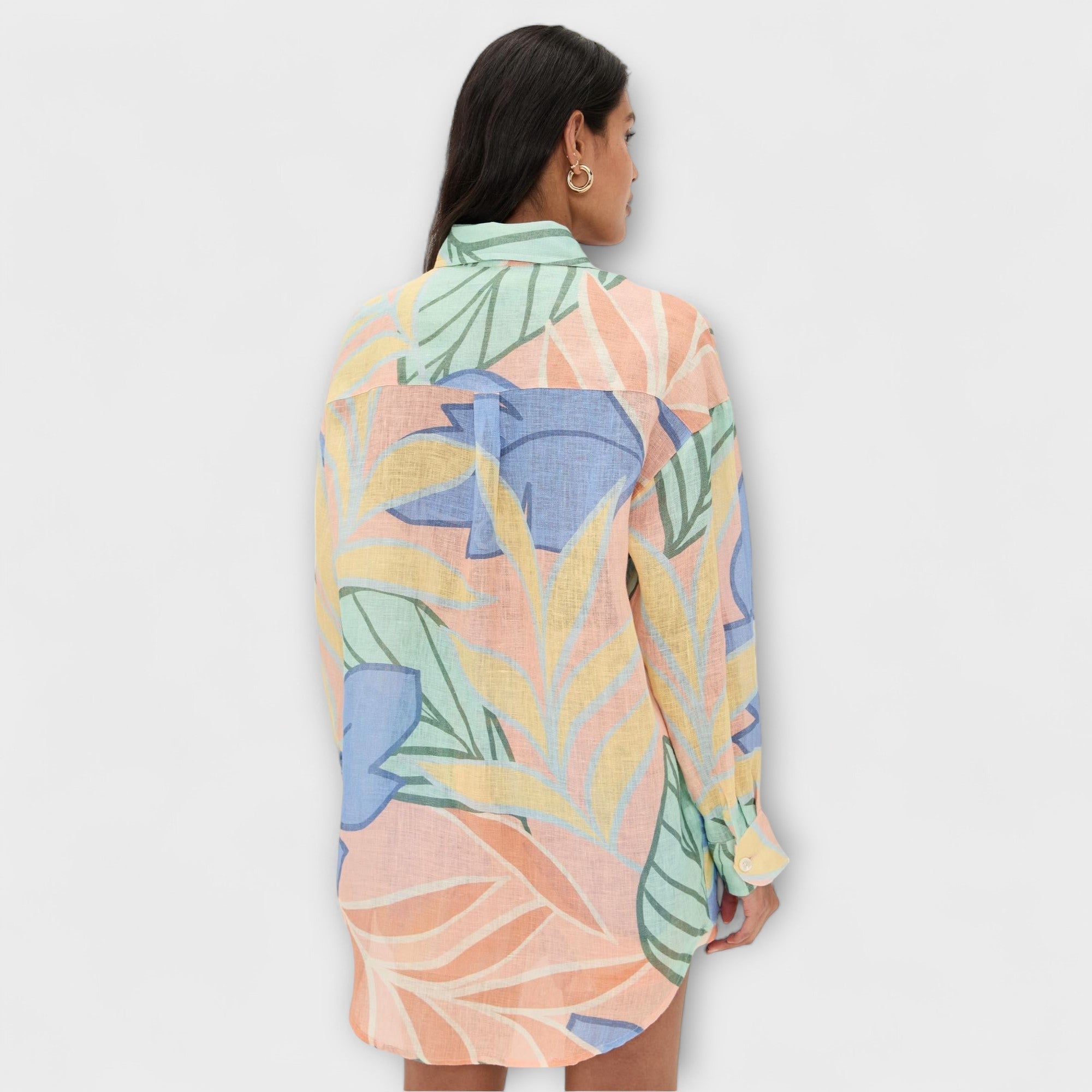 Mary - Tropical Leaf Print Short Set by Playa Boyfriend