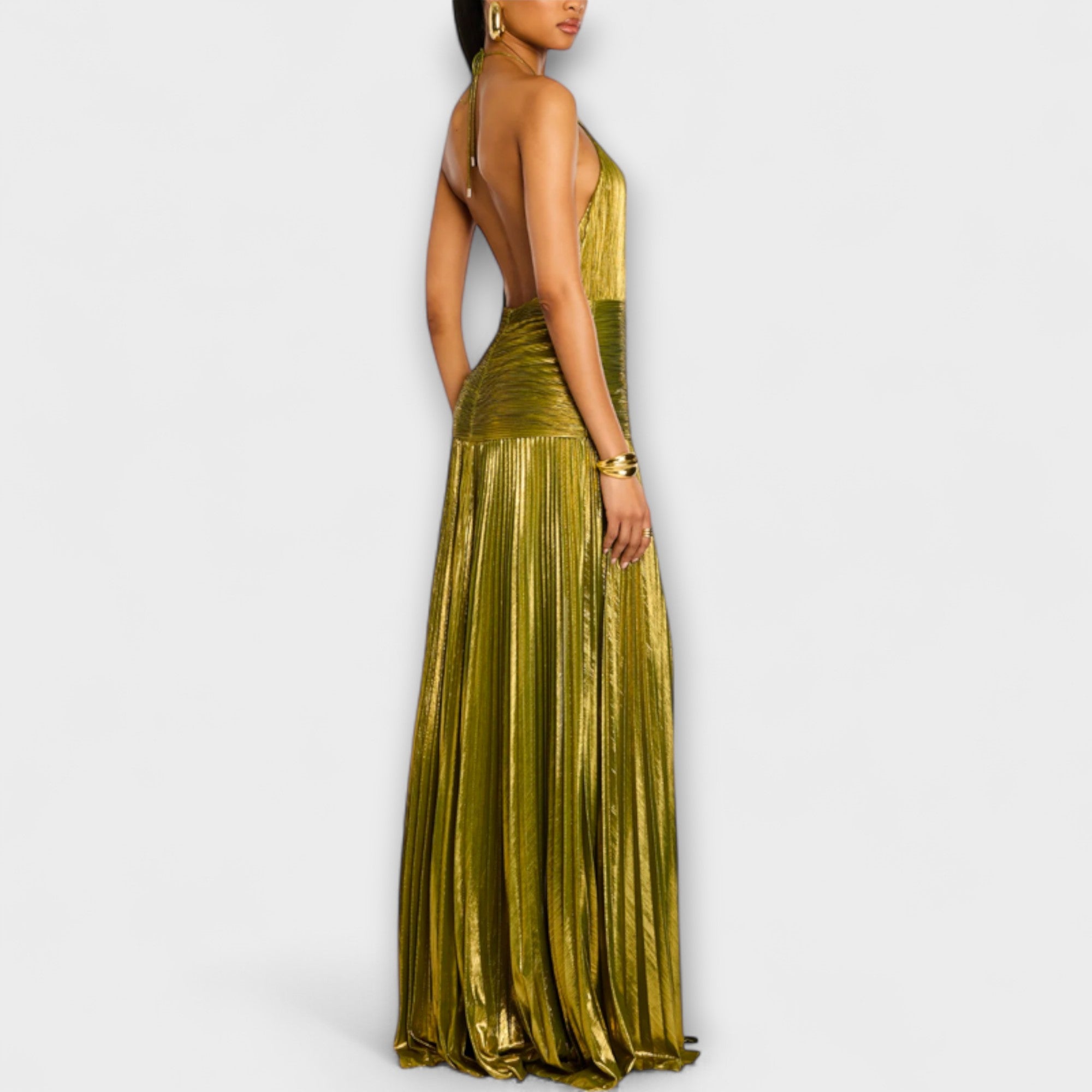 Emma - Halter Dress with Open Back