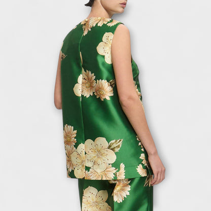 Clea - Sage Sleeveless Pantsuit