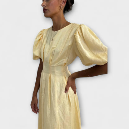 Josephine - Butter Yellow Maxi Dress with Airy Design