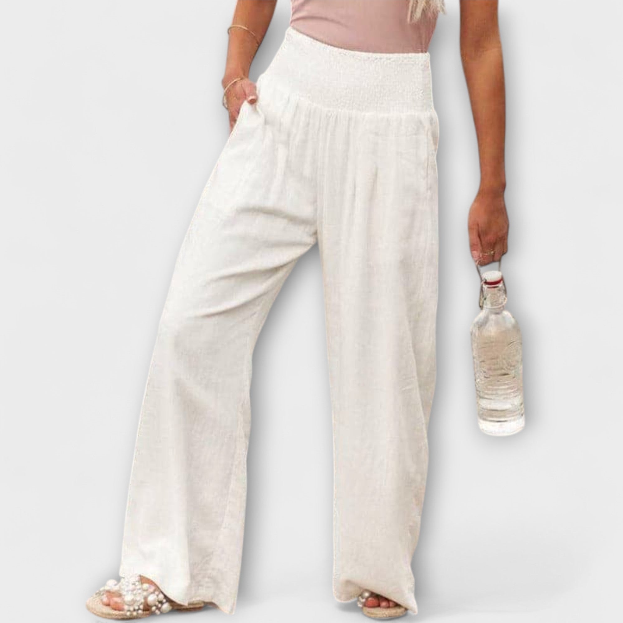 Thearya - Casual Wide Linen Trousers